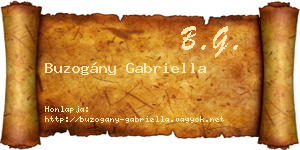Buzogány Gabriella névjegykártya